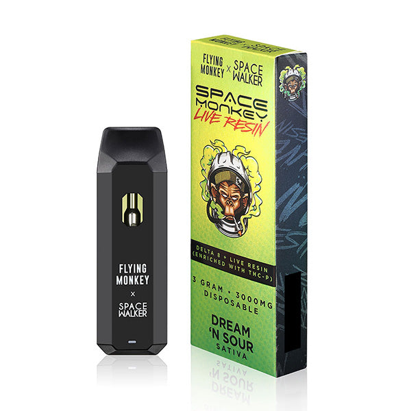 Flying Monkey x Space Walker Space Monkey Live Resin 3 Gram Disposables